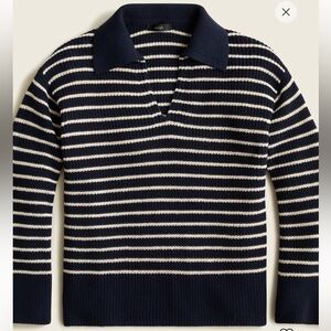 J. Crew Navy and White Striped Sweater